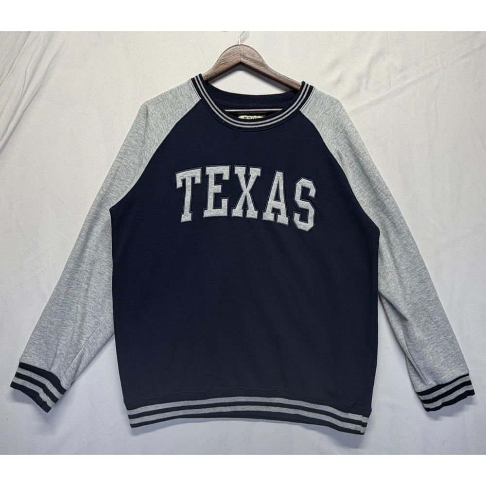 Texas Longhorns Sweatshirt Mens Large Blue‎ Gray New York Popular Football NCAA